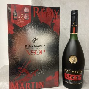 2019 Remy Martin V.S.O.P. Fine Champagne Cognac Gift Set with 2 Rock Glasses (700ml)